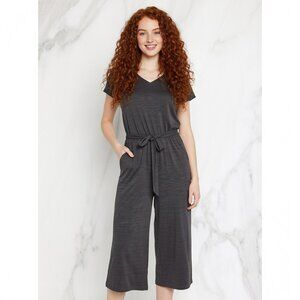 NWT T by Talbots Women's Petite Black Short Sleeve Jumpsuit, Size S